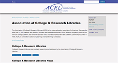 Desktop Screenshot of journals.acrl.org